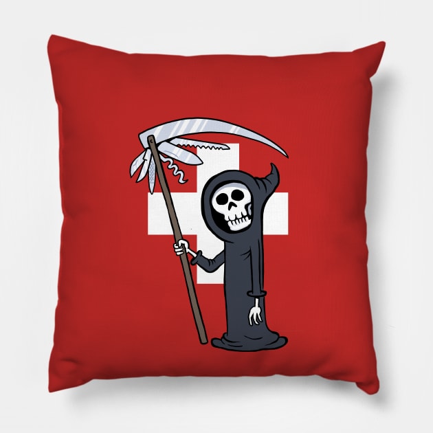 Swiss Reaper Pillow by ticulin