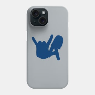 LA Rocks Silhouette, Blue Phone Case