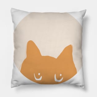 Ginger Cat Face Pillow