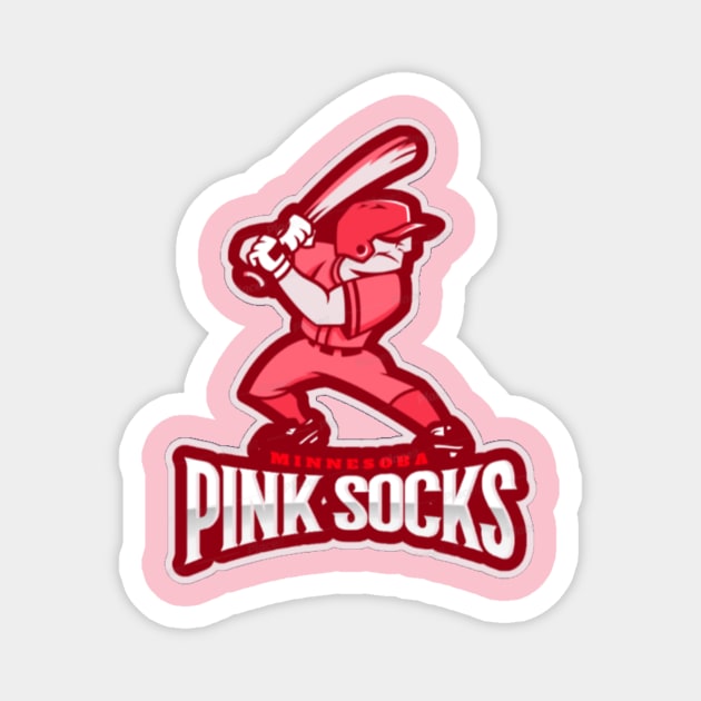 Minnesoba Pink Socks Magnet by Elvira Khan