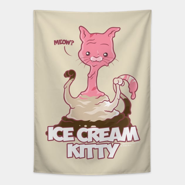 Ice Cream Kitty Tapestry by wloem