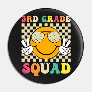 Third Grade Retro Smile Face 3rd Grade Back To School Pin