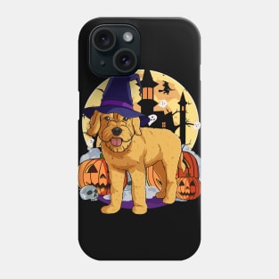 Goldendoodle Witch Halloween Pumpkin Phone Case