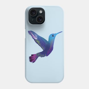 Trippy Rainbow Hummingbird Phone Case