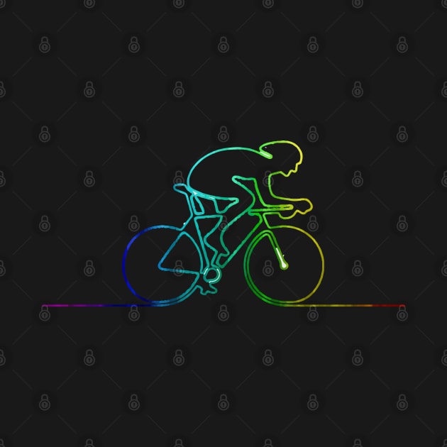 Cycling Rainbow Rider by inkstyl