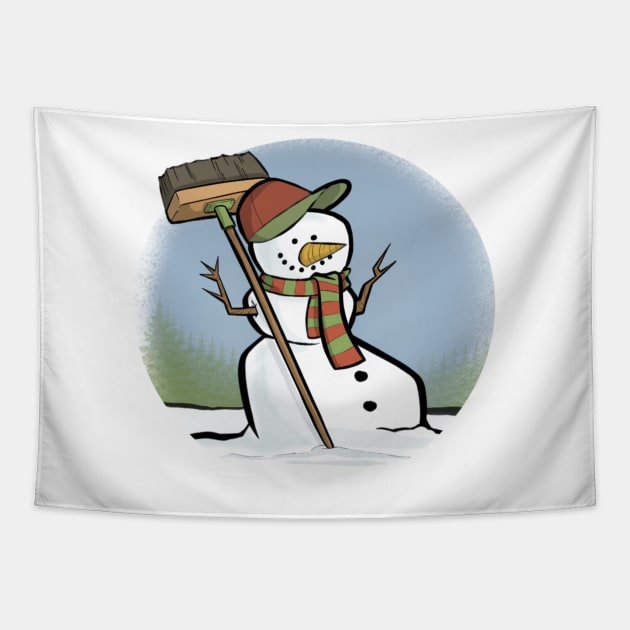 Snowman Tapestry by Brinders