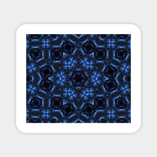 Mysterious blue pattern, hexagon - Dark star Magnet