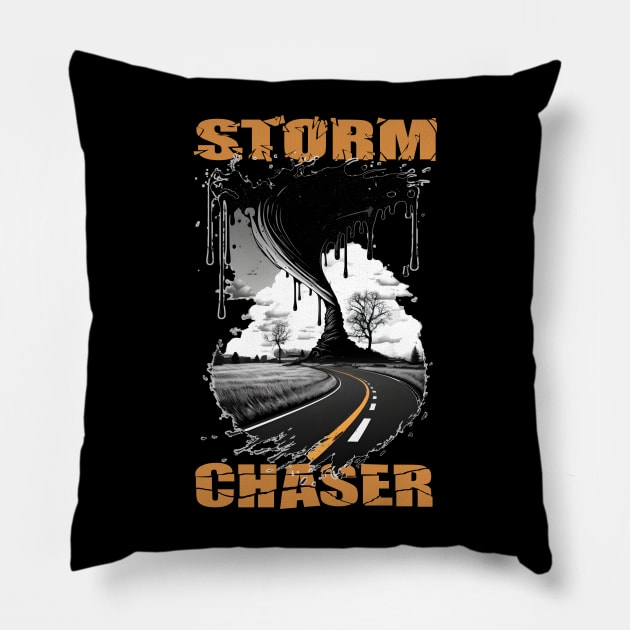 Storm Chaser Tornado Twister Weatherman Meteorologist Pillow by BurunduXX-Factory