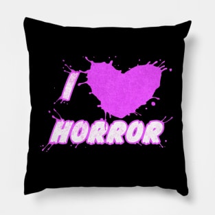 I Heart Horror Splatter pastel goth kawaii Pillow