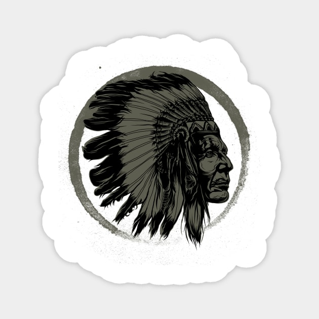 An Indian chief Magnet by Shadowbyte91