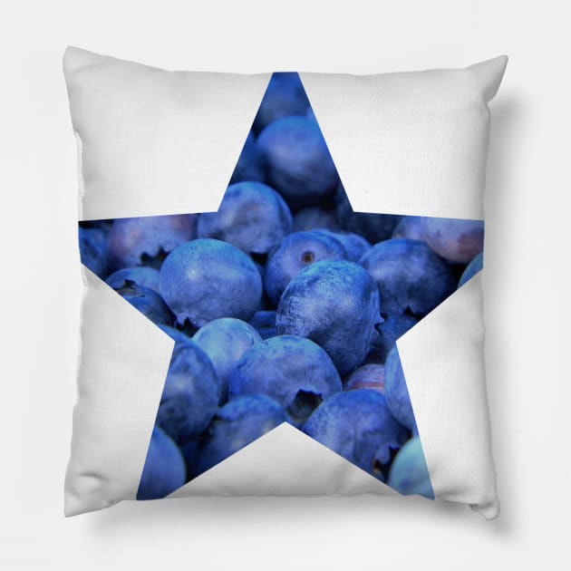 Blueberry Fruit Star Pillow by NAGANIES