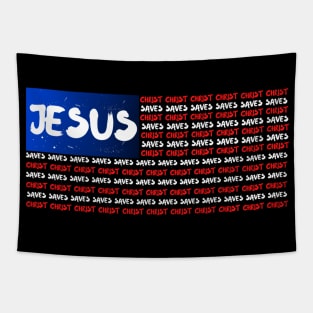 Jesus Christ American Flag Shirt Tapestry