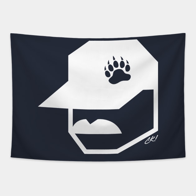 Daddy Bear (wht logo) Tapestry by CKline