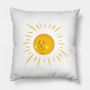 Sad Sun Pillow