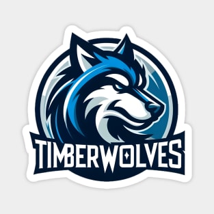 Timberwolves basketball gift wolf Magnet