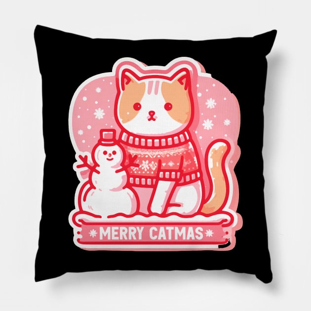 Merry CatMas Pillow by Plushism