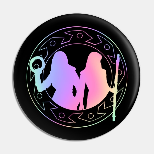 Xena & Gabrielle Pastel Chakram Pin by CharXena