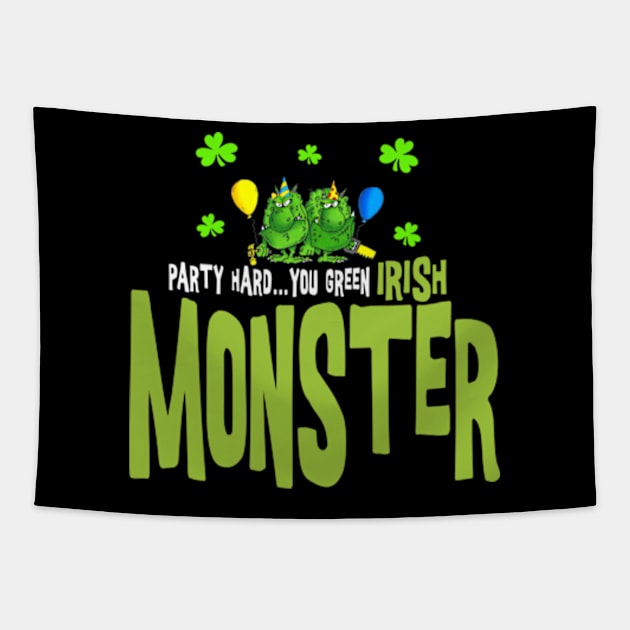 Green Irish Monster Tapestry by brendanjohnson