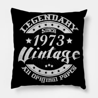 Legendary Since 1973. Vintage All Original Parts Pillow