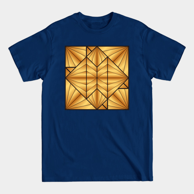 Discover Gold geometric background - Golden - T-Shirt