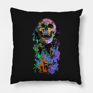 Skull Retro Colors Pillow