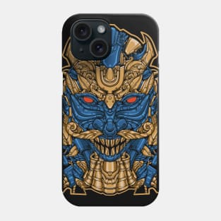 blue golden mask statue head Phone Case