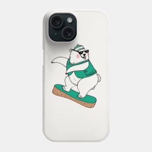 Cool Snowboard Bear for Ski Lover Mountain Skier Phone Case