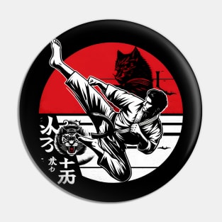 karate fighter Pin