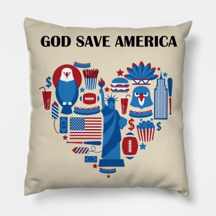 God Save America Pillow