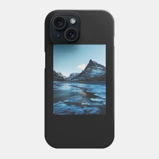 Norway - Innerdalen Lake and Mountain Range on Freezing Cold Winter Day Phone Case