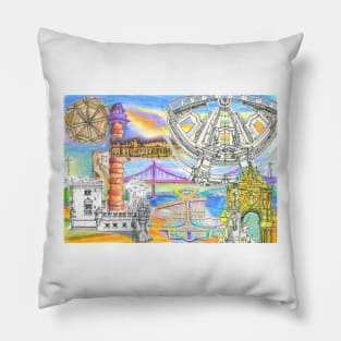 Lisbon sketches Pillow