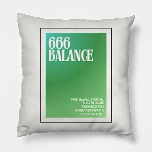 Angel Number 666: Balanced Essence Pillow