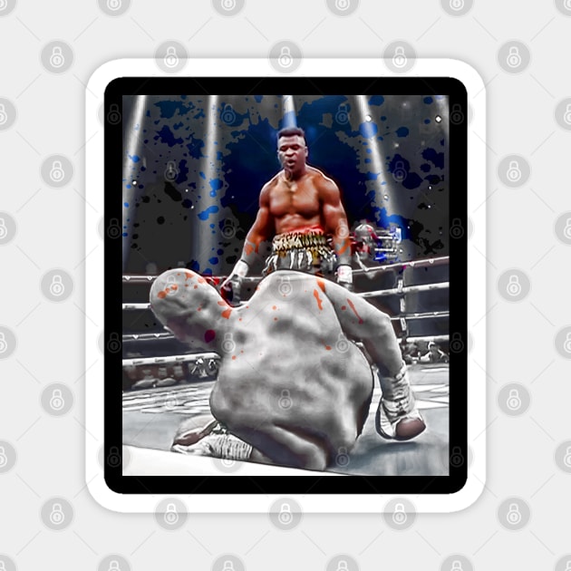 Fury vs Ngannou | Francis Ngannou Knockdown Magnet by Vizewls