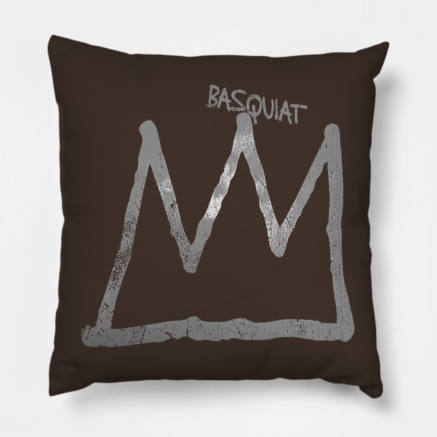 basquiat silver Pillow by dance girl and mousse podcast