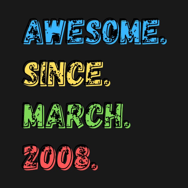 Awesome. Since. March. 2008.  Shirt by LBAM, LLC