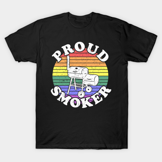 Discover Proud Smoker Retro LGBT BBQ Smoker - Lgbt Bbq - T-Shirt