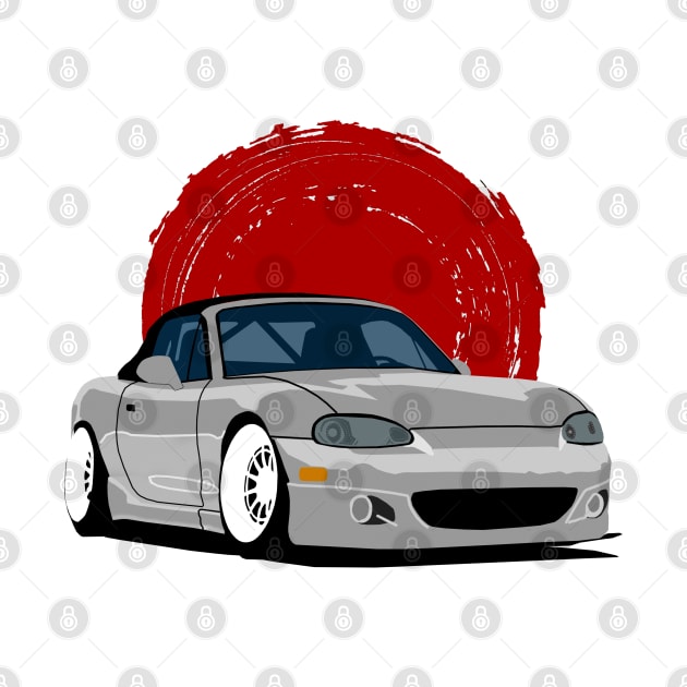 Silver Mazda Miata NB by Rebellion Store