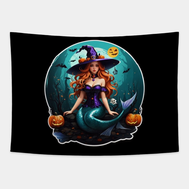 Sirenas Pumpkin Friends Tapestry by MGRCLimon