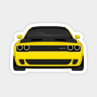 DODGE HELLCAT FRONT YELLOW Magnet