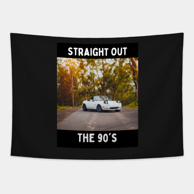 Straight Out The 90's - Miata Design Tapestry by Trevor1984