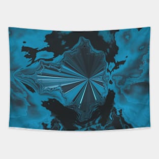 Blue Galaxy Abstract Portal Tapestry