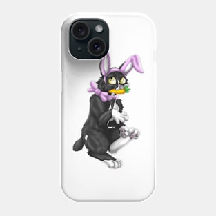 Bobtail BunnyCat: White Bicolor (Pink) Phone Case