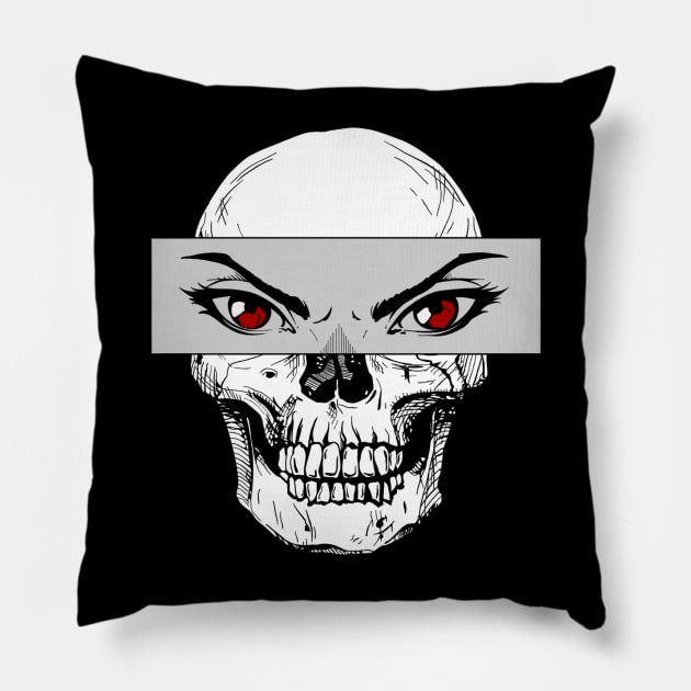 Death's Stare Pillow by Lit_the_artist