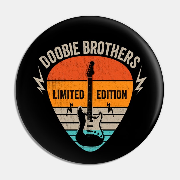 Vintage Doobie Name Guitar Pick Limited Edition Birthday Pin by Monster Mask