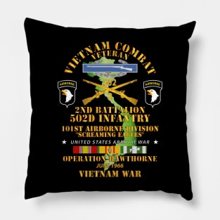 2nd Bn 502nd Infantry - 101st ABN - Operation Hawthorne w VN SVC Pillow