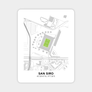 San Siro Map Design Magnet