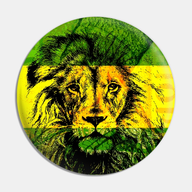 Jamaica Conquering Lion of Judah Pin by rastaseed