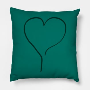 My Green Heart on the right line  - Oneliner Pillow