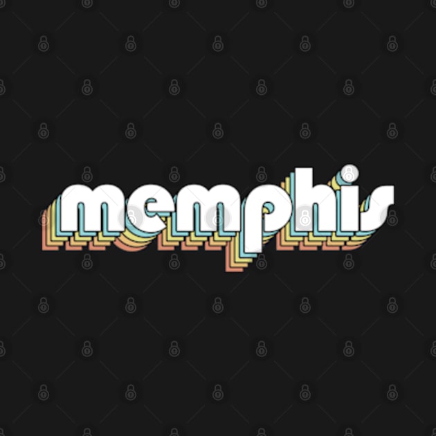 Memphis - Retro Rainbow Typography Faded Style by Paxnotods