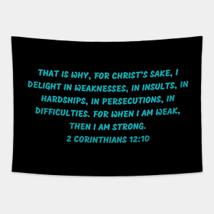 Bible Verse 2 Corinthians 12:10 Tapestry